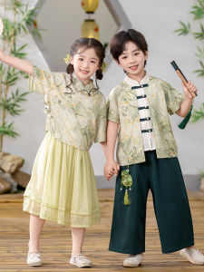 New Summer Childrens Hanfu Kindergarten Uniform Performance Costume Six-One Childrens Day Class Uniform Tang Costume Performance