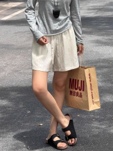 Quần Short Vải Lanh Mỏng Mùa Hè Cho Nam Và Nữ Quần Dài Năm Điểm Thoải Mái Nhanh Khô Quần Ống Đứng Cạp Vừa