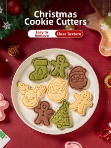 MEIDI | Christmas Biscuit Mold 3D Cartoon Christmas Tree Gingerbread Cookie Cutter