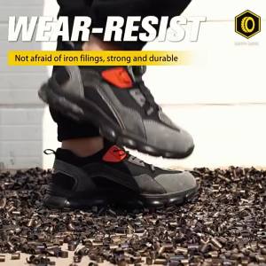 Breathable Anti Smash Puncture Proof Steel Toe Wear Resistant Comfort Lightweight Slip Resistant Work Safety Shoes Construction