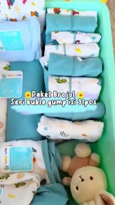 31pcs Paket Premium Brojol Bayi Baru Lahir Pendek Panjang Newborn SNI Bubble Gump