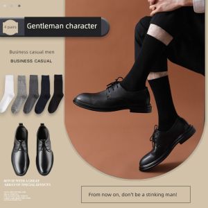 Men S Pure Cotton Deodorant Business Leather Shoes Suit Socks