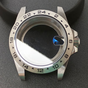 High-quality Silvery Case 39.5mm watch mens case FIT NH34 NH35 NH36 movement Automtaic Watch Box