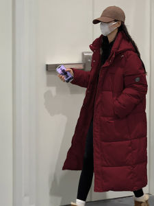 Áo Khoác Cotton Dày Dài qua Đầu Gối Cho Nữ Thiết Kế Đơn Giản Rộng Rãi Có Mũ Trùm Đầu Ấm Áp Thời Trang Mùa Đông