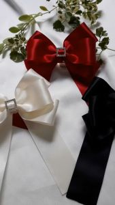 (Hàng thiết Kế Cao Cấp) Kẹp Tóc Nơ Lụa Sating Cao Cấp Nơ lớn Kẹp Lớn 10cm.