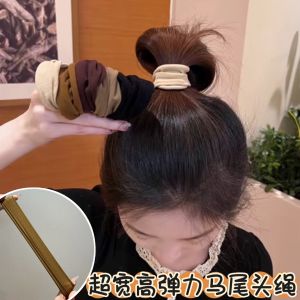 Dây Buộc Tóc Đuôi Ngựa Đàn Hồi Cao Dây Buộc Tóc Phụ Kiện Tóc Thời Trang Cho Nữ Dây Buộc Tóc Bằng Vải Không Có Khâu Dây Buộc Tóc Cho Mùa Hè
