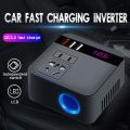 Car Inverter Car Power Inverter Converter 150W Peak DC12V/24V To 110V/220V LED Display Sockets Inverter Adaptor Fast Charging. 