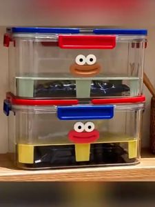 กล่องถนอมอาหาร กล่องเก็บอาหาร มีถาดระบายน้ำ กล่องอาหารกลางวัน ปิกนิก เก็บอาหาร ขนม ผลไม้