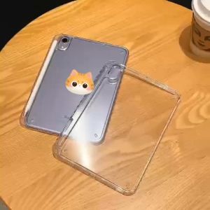 Clear crystal case for ipad Air 11 2025 M3/iPad A16 2025 11"/ Air5/Air4/Air3/Air For ipad pro 11 2024/iPad pro 12.9 iPad pro 13 2024  For ipad 10/9/8/7/6/5  mini 6 mini 7 2024 TPU hard case pen Slot