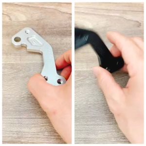 Pát trước Phuộc wave 110/RSX/Blade heo Wave 100/zx ( heo zin 2 Pis ) đĩa 220mm lắp như zin màu đen và trắng nhôm 6061