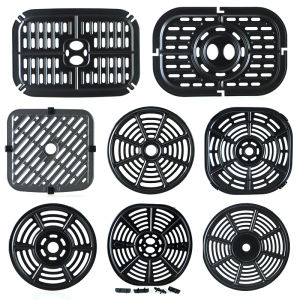 Air Fryer Accessories Silicone Pad Baking Tray Oil Separator Grill Filter Steamer Universal Baking Tray Set Kitchen Cooking
