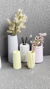 Aromatherapy Stick Container Plaster Mold Concrete Vase Flower Arranger Epoxy Pen Holder Casting Silicone Molds DIY Home Decor