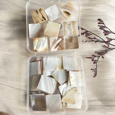 100g Square Mother of Pearl Mosaic Tiles Natural Shell Square Mosaic Pieces for Home Decoration Crafts materials hobbies