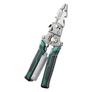 Kìm Tuốt Dây Gấp Gọn 10 Trong 1 Dụng Cụ Cầm Tay Đa Năng Kèm Máy Đo Điện Áp Kéo Dụng Cụ Tuốt Dây Thép Chrome Vanadium