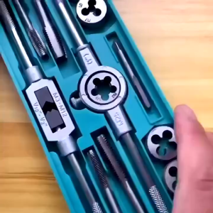 Tap and Die Set Metric Hand Threading Tool With M3-M12 NC Screw Thread Plugs Taps and Small Tap Twisted HandP