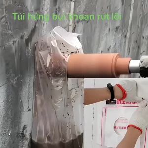 [HCM] 100 Túi đựng hứng bụi máy khoan rút lõi túi dán tường hựng bụi và nước tiện lợi-CA666