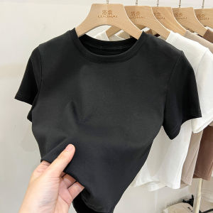 Áo Thun Nữ Tay Ngắn in Chữ Graffiti Hàn Quốc Thời Trang Ôm Vừa Vặn Mùa Hè 2024 Áo Thun Cotton Thường Ngày