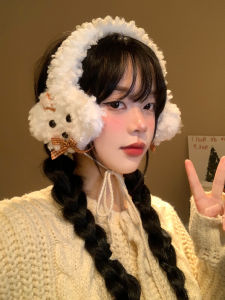 Butterfly Knot Plush Ear Muffs Womens Winter Warmth Cold Proof Hairball Dog Toy Ear Cover Warm Ear Wrap Ear Protection