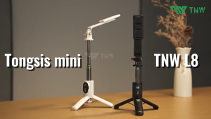 TNW L8mini Tongsis Bluetooth Tongsis Tripod Mini Selfie Stick Remote 3 in 1 Tongsis Portable LED Fill Light