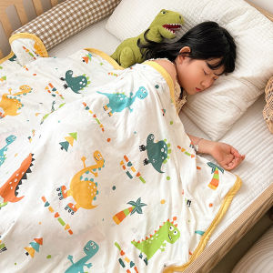 Thin Ice Silk Cover Blanket Summer Cartoon Childrens Nap Blanket Kindergarten Air Conditioner Quilt Baby Cover Blanket