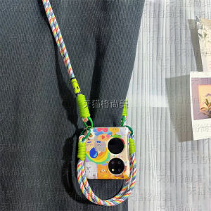 Cute Crossbody Phone Case for Xiaomi Mixflip Huawei P50 Pocket Foldable Screen 2 Samsung ZFlip5/6 Set OppoFindN3 with Lanyard Purax Honor Maigc VFlip