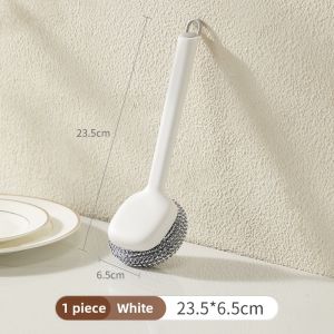 MANJIELI | Non-scratch Multi-function Long Handle Pot Cleaning Steel Wool Brush