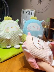 Iced Bean 3 in 1 Pillow Blanket Napping Pillow Blanket Travel Blanket Pillow Set Cushion for Car Sofa