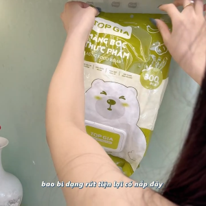 Màng bọc thực phẩm Topgia chất liệu PE co dãn miệng chun siêu dai an toàn tiện lợi bịch 300 chiếc