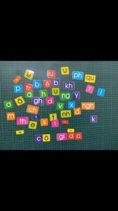 Bộ chữ Tiếng Việt rời. Bao gồm chữ cái chữ ghép dấu ép plastic bền đẹp Sẵn nam châm dính bảng từ