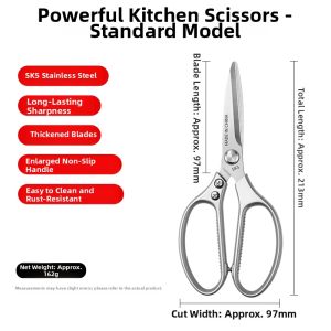 Dedicated Meat and Bone Cutting Kitchen Scissors