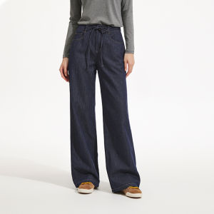 Hotwind | Summer Breathable Drawstring Denim Pants with Linen Material