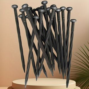 30 ชิ้นพลาสติกภูมิทัศน์ขอบเล็บภูมิทัศน์ Anchor คงที่เล็บเกลียวขอบกองสนามหญ้าสวนหญ้าหินพาร์ทิชันเล็บ