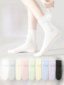 Disposable Womens Socks Ice Ice Travel Summer Tour Daily Throwaway Anti-Odor Medium Tube Spring Autumn Anti-Slip Socks