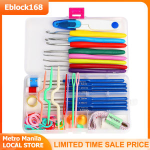 【Fast delivery】16 Sizes Crochet Hooks Needles Stitches Knitting Craft Case Crochet Set