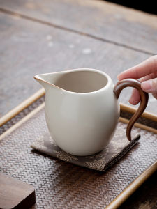 Large Size Ceramic Tea Set Three-Piece Kit Rice Yellow Public Cup Filter Network Single Tea Cup Ceremonial Pouring Pot