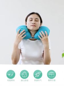 Neck Pillow U Shaped Air Inflatable Travel Pillow Neck Support Home Car Auto Accessories Suitable for Umrah