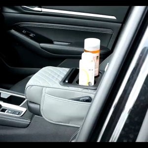 4in1 Car Armrest Pad Premium PU Leather Covered Memory Foam Multi-Function Tissue Box