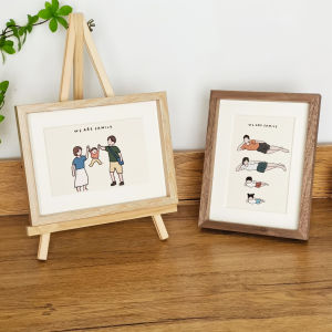 Minimalist Hand-Painted Cartoon Family of Three Happy Family Wedding Gift Hallway Chest of Drawers Living Room Table Painting Decorative Painting
