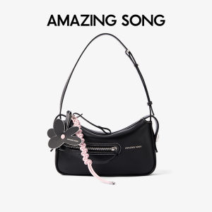 Sweet Wine Mahjong Design Shoulder Handbag