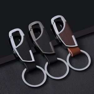 Men's PU Leather Keychain & Heavy Duty Metal Car Keyrings: A Perfect Boyfriend Gift