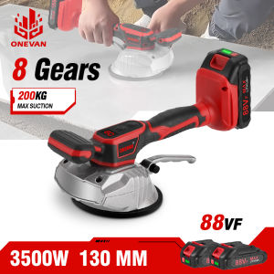 ONEVAN 8 Gears Tiles Machine Cordless Tiles Vibrator Suction Cup Automatic Floor Vibrator Leveling Tools For Makita 18v Battery