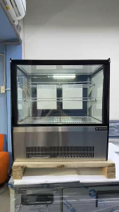 SHANBEN กระจกตรง ตู้แช่เค้กบนเคาน์เตอร์