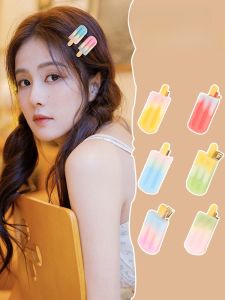 Funny Food Element Dopamine Barrettes Ice Cream Ice Cream Clip Hair Accessories Cute Headwear Hairpin Fruit Ornament