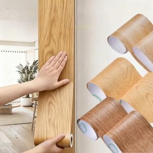 1pc 5mX20cm Self-adhesive Wall Trim Line Skirting Border Waterproof Baseboard Wallpaper Sticker for Living Room Home Decoration