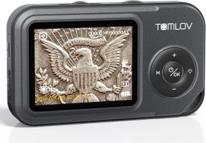 Kính Hiển Vi Kỹ Thuật Số TOMLOV Cầm Tay Màn Hình IPS 2.4 "Có Thể Điều Chỉnh Độ Nét Cho Trẻ Em & Người Lớn Kính Lúp Trang Sức Trichome Cho USB Sạc Chạy Bằng Pin