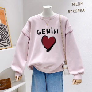 Oversize Sweatshirt Womens plus Size 300 Pounds American High Street Style Spring Autumn Loose Trendy Top Casual Wear