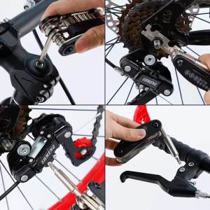 16 in 1 Mountain Bike Portable Socket Multipurpose Wrench Bicycle Multi Tool Screwdriver Motorcycle Bicycle Repair Tools