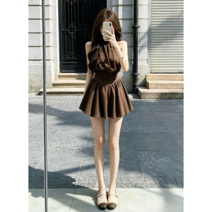 NIUVIES | Đầm Bodycon Dây Đeo Quai Ngực Không Tay Slimming
