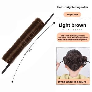 Natural Looking Hair Extension Womens Knot Bun Hair Accessory Self-Winding Fake Hair Circle Lazy Girl Hair Styling Tool