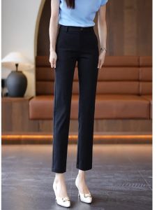 High Waist French Stick Womens Fashionable Casual Trousers 2025 New Style Spring Autumn Skinny Versatile Pocket Zip Pull-up Pants